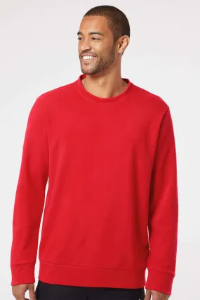 Adidas Mens Fleece Crewneck Sweatshirt - Red - NEW