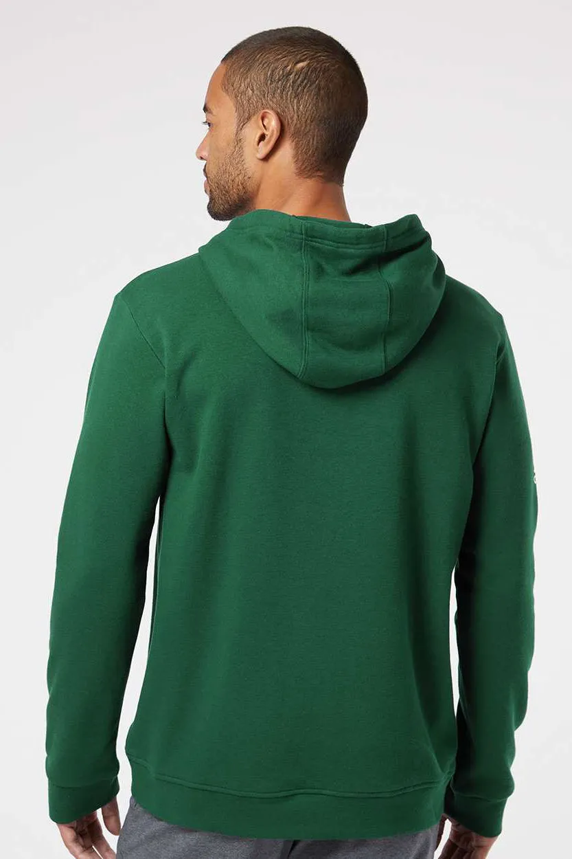 Adidas Mens Fleece Hooded Sweatshirt Hoodie - Collegiate Green - NEW