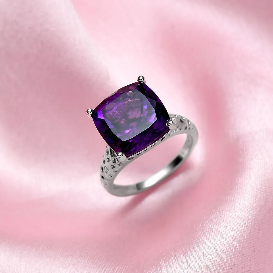 Allegro Amethyst Cocktail Solitaire Ring