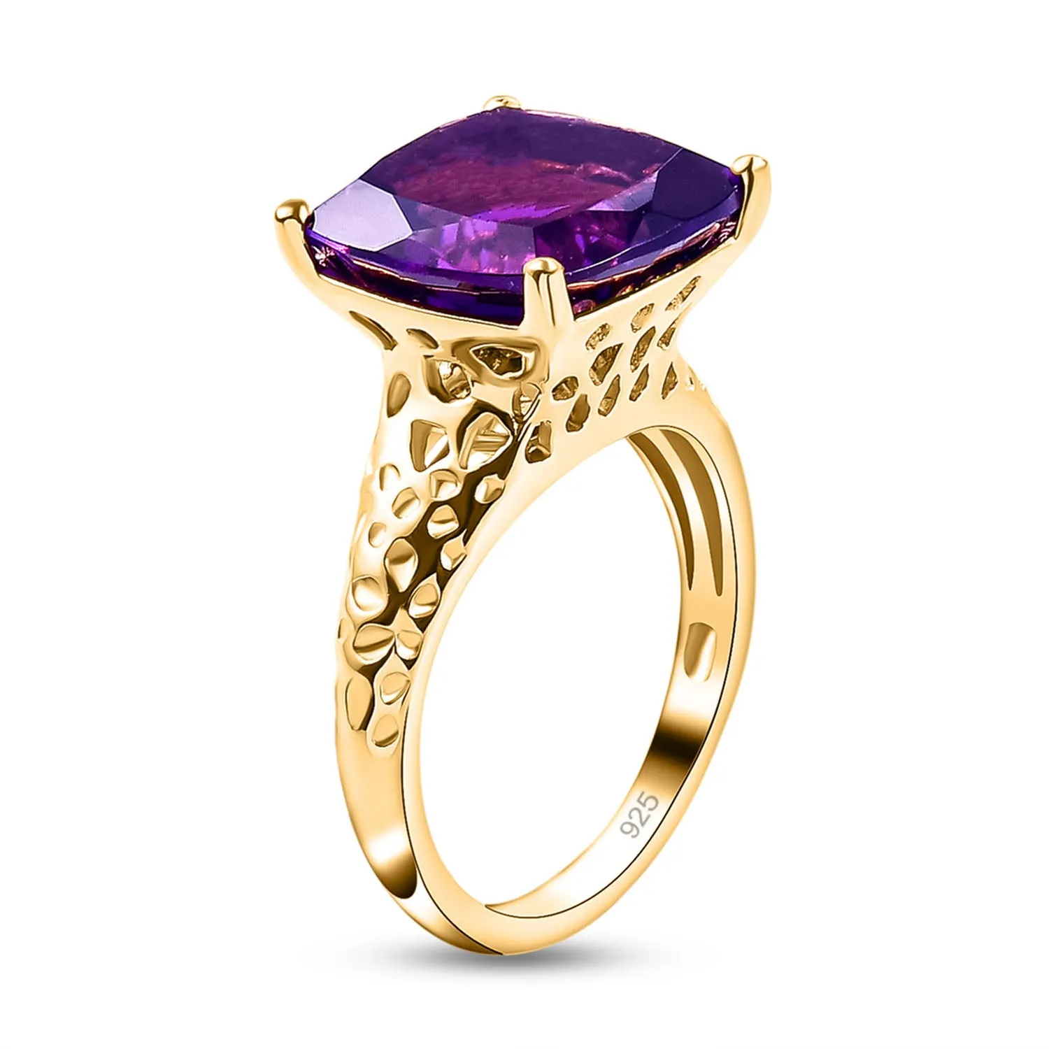 Allegro Amethyst Cocktail Solitaire Ring