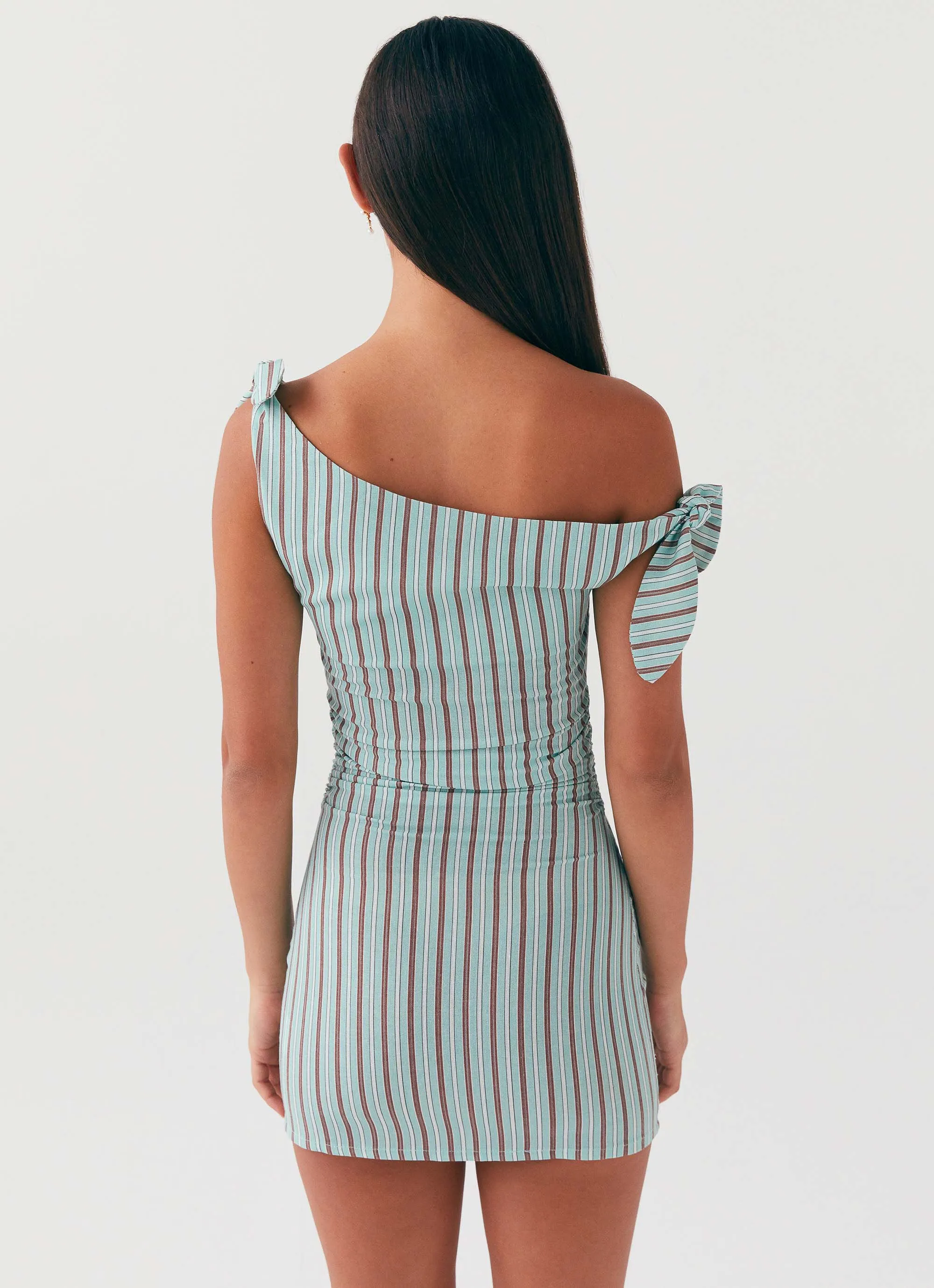 Amazonia Linen Mini Dress - Coastal Stripe