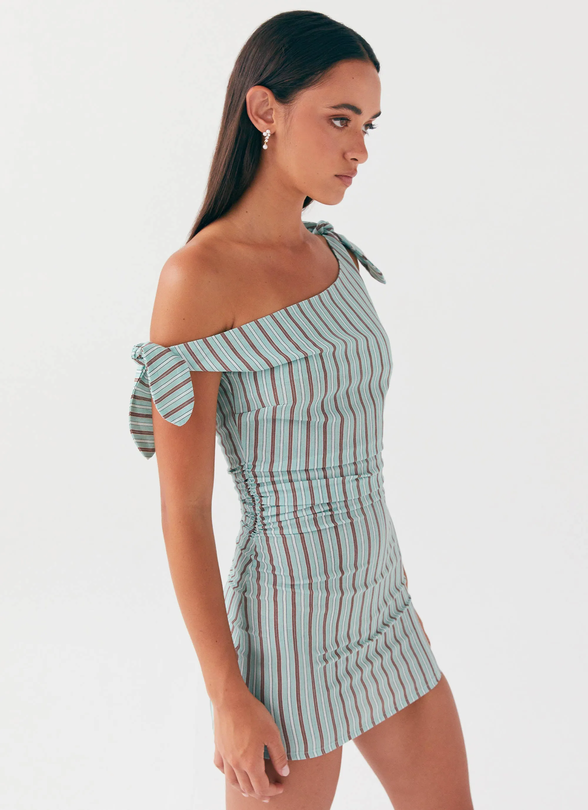 Amazonia Linen Mini Dress - Coastal Stripe