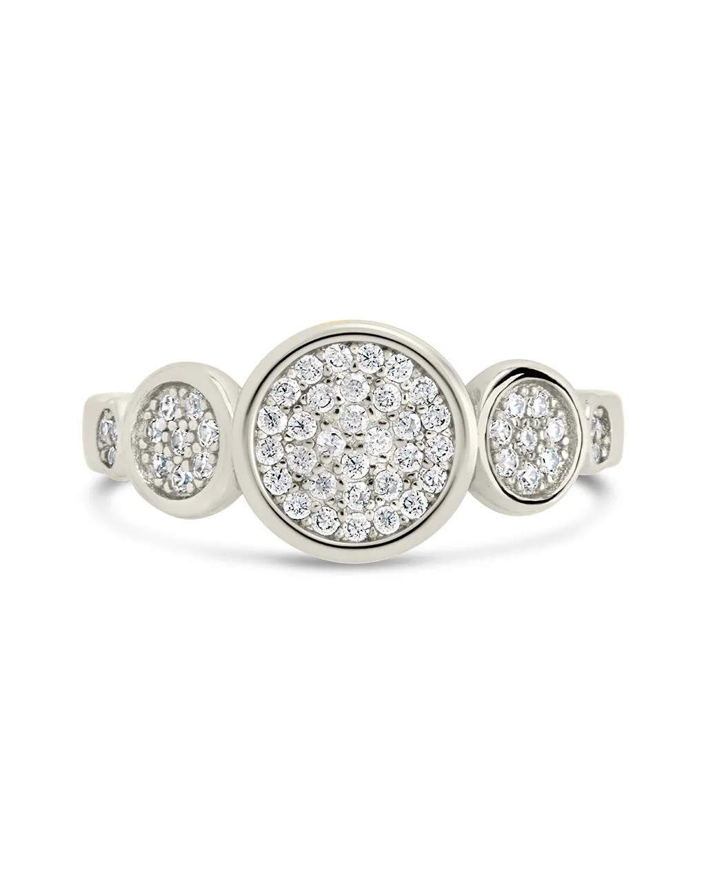 Amy CZ Studded Disk Ring