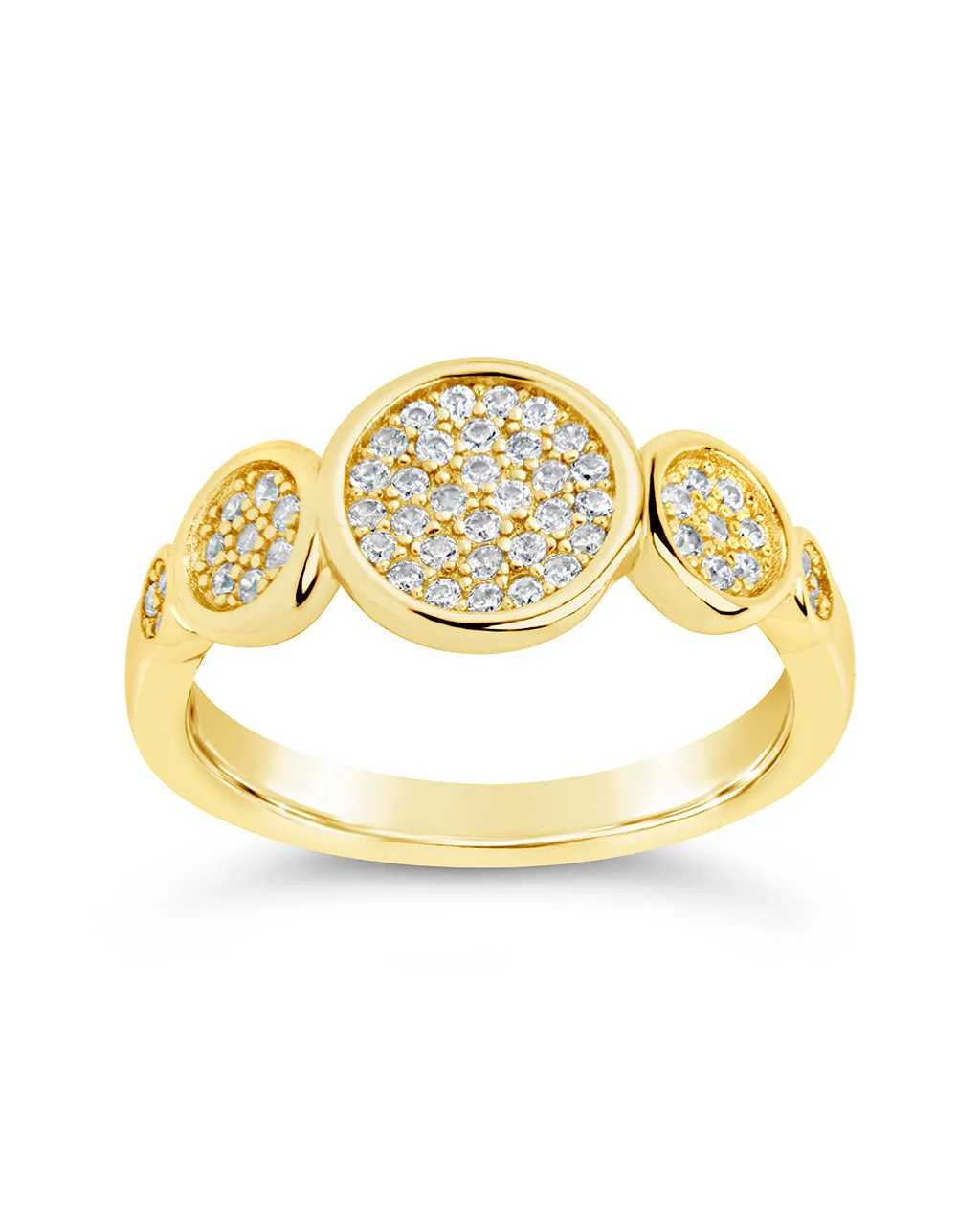 Amy CZ Studded Disk Ring