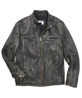 Antiqued Lambskin Leather Jacket