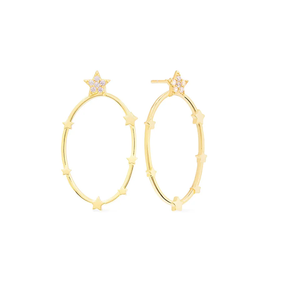 Astral Gold Hoop Earrings