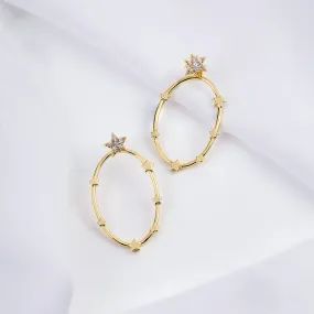 Astral Gold Hoop Earrings