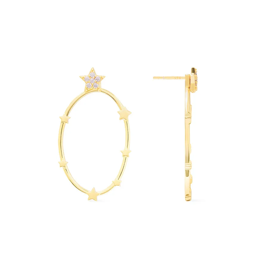 Astral Gold Hoop Earrings