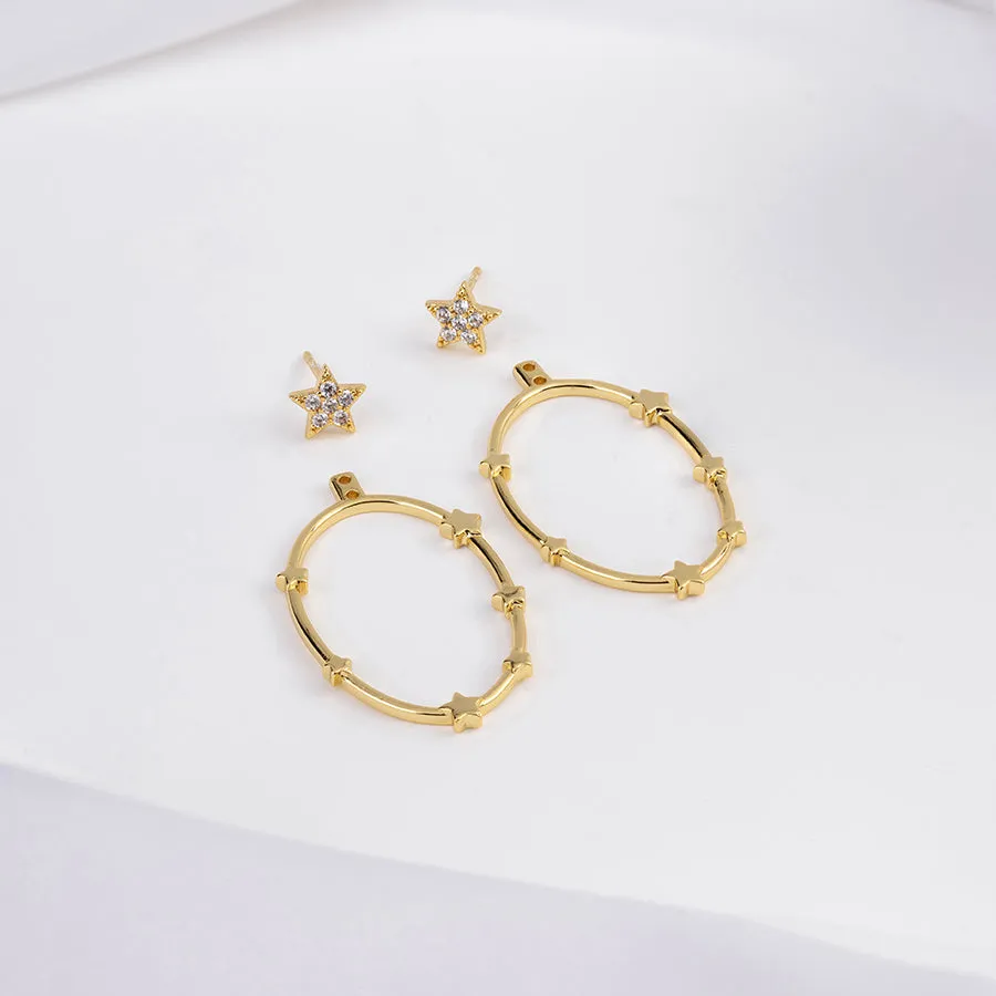 Astral Gold Hoop Earrings