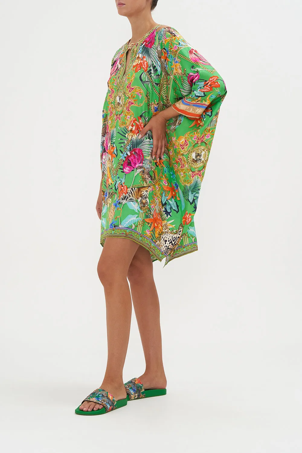 BATWING CUTOUT SHORT KAFTAN CURIOUS AND CURIOUSER