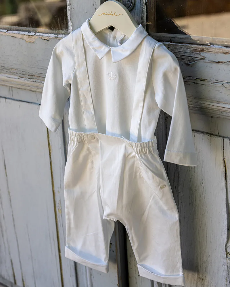 Bebe Christening Overalls - Ivory (Size 000-2)