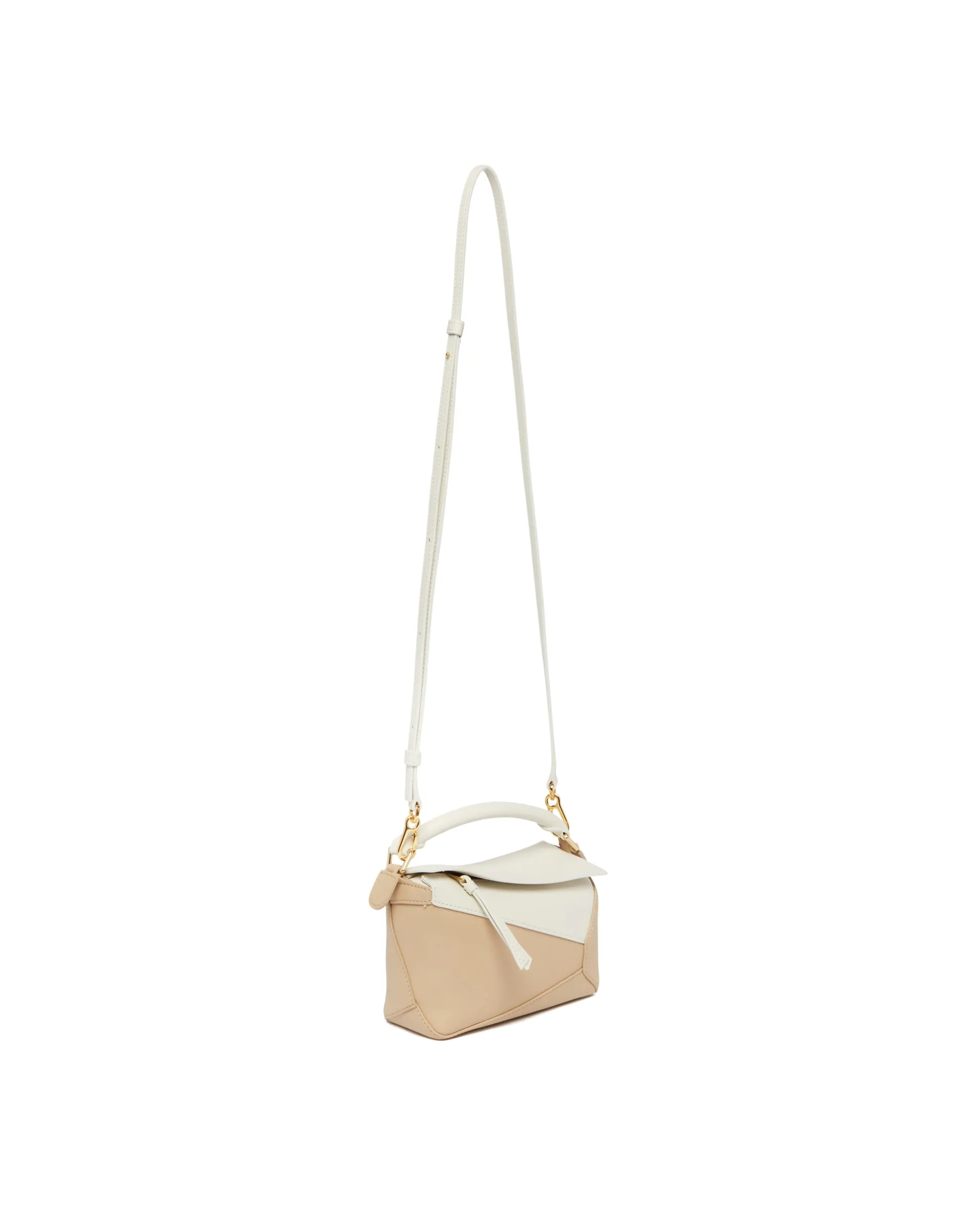 Beige Mini Puzzle Bag