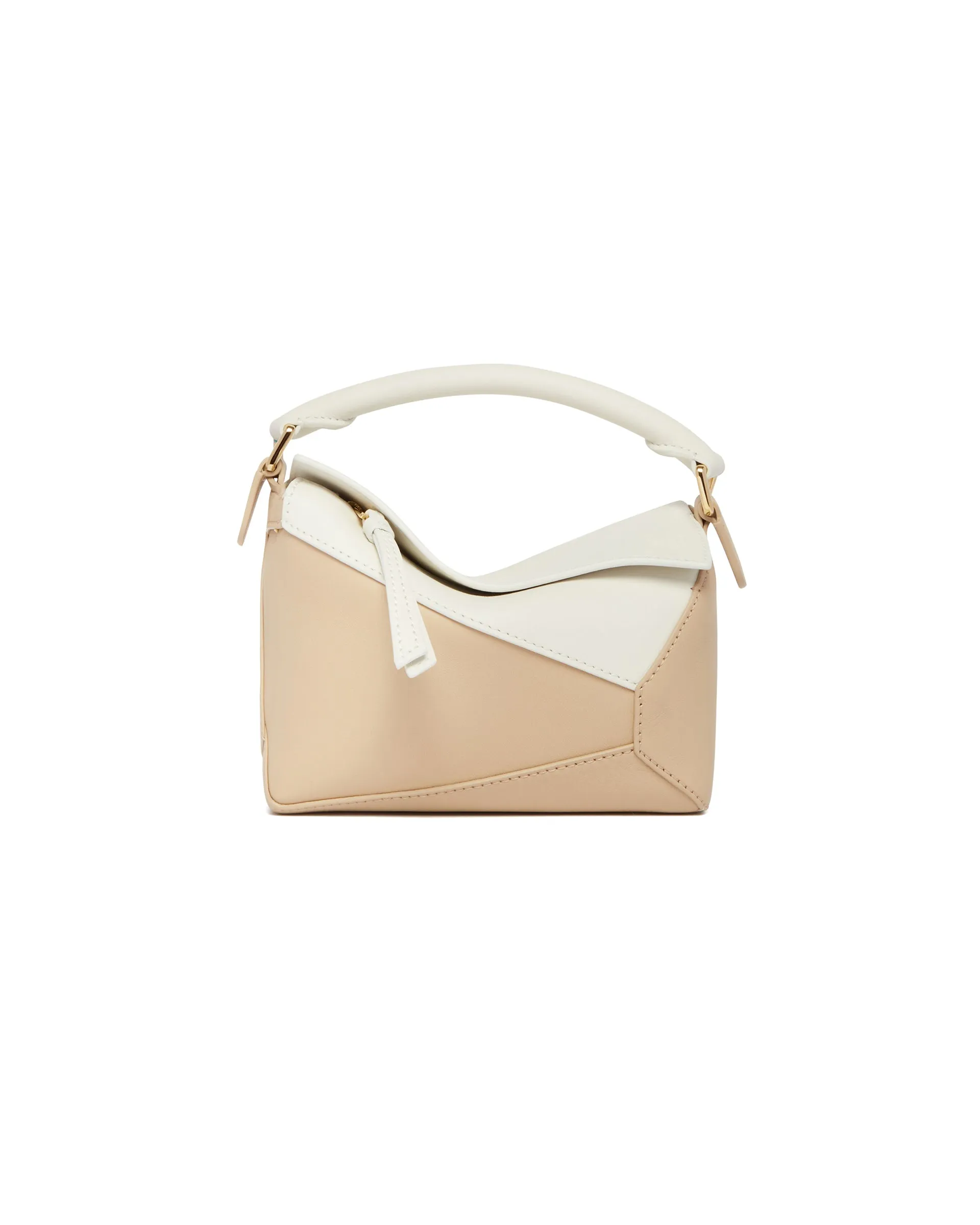 Beige Mini Puzzle Bag