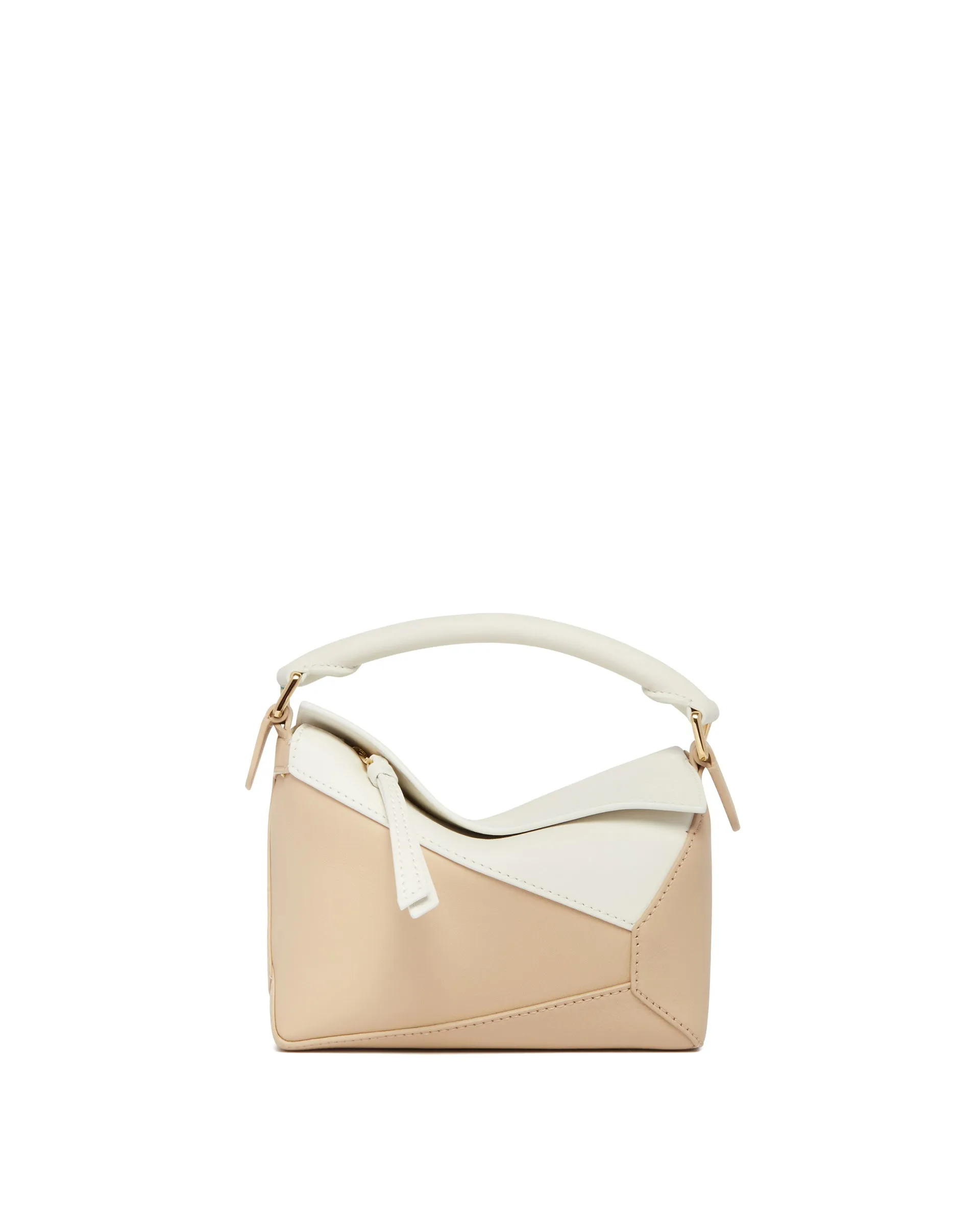 Beige Mini Puzzle Bag