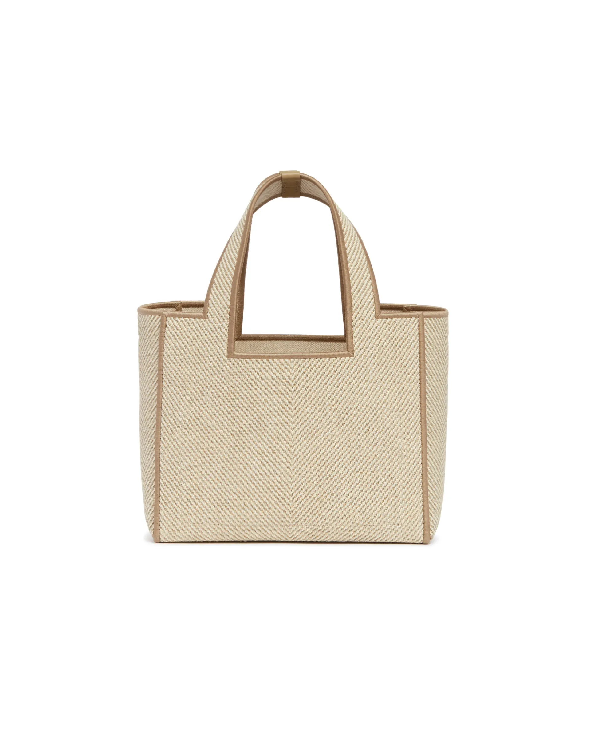 Beige Small Font Tote