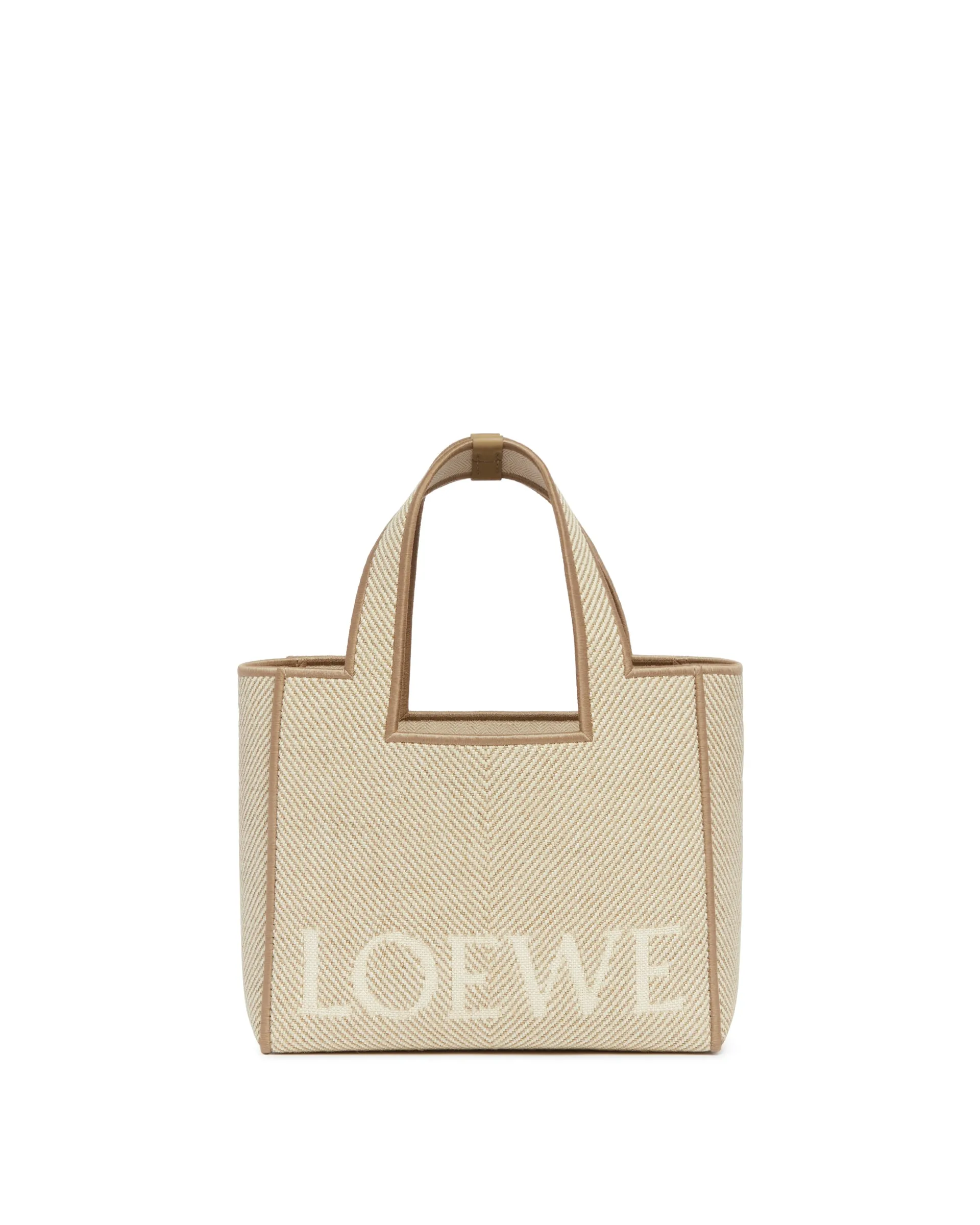 Beige Small Font Tote