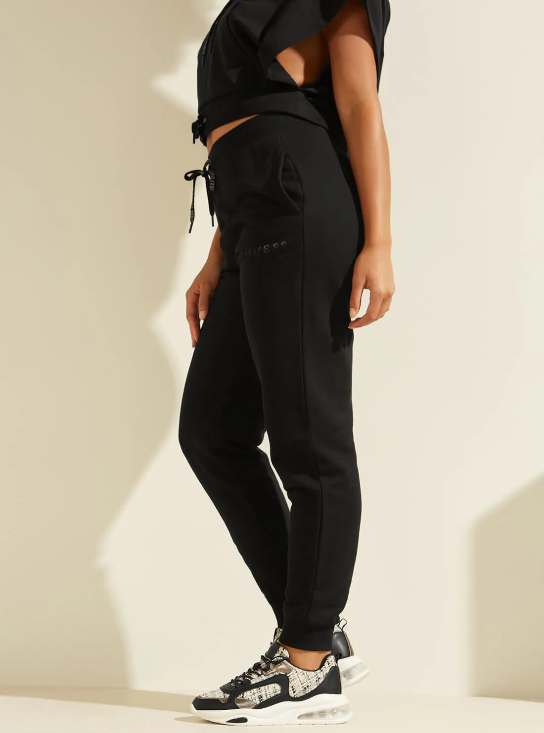 Black Allie Active Scuba Logo Tape Jogger Pants