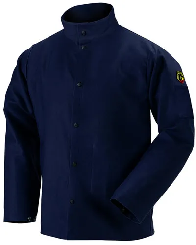 Black Stallion Welding Jacket - TruGuard 200 FR Navy Blue Cotton FN9-30C