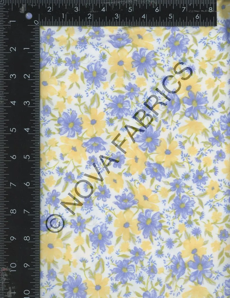 BOTANICAL FLORAL ON DBP / DTY BRUSHED [NFF211020B-009]