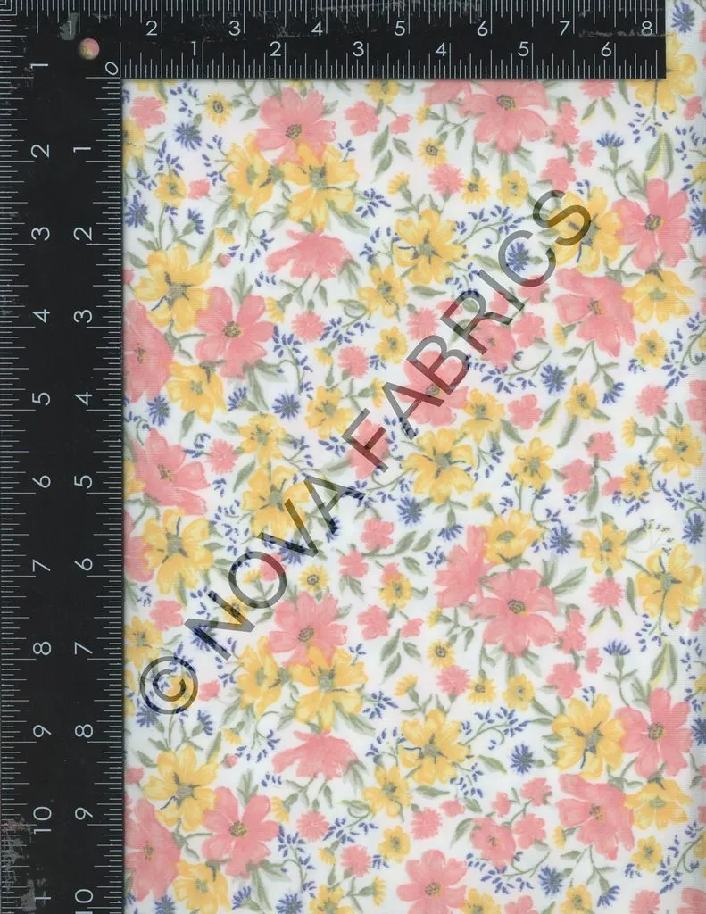 BOTANICAL FLORAL ON DBP / DTY BRUSHED [NFF211020B-009]