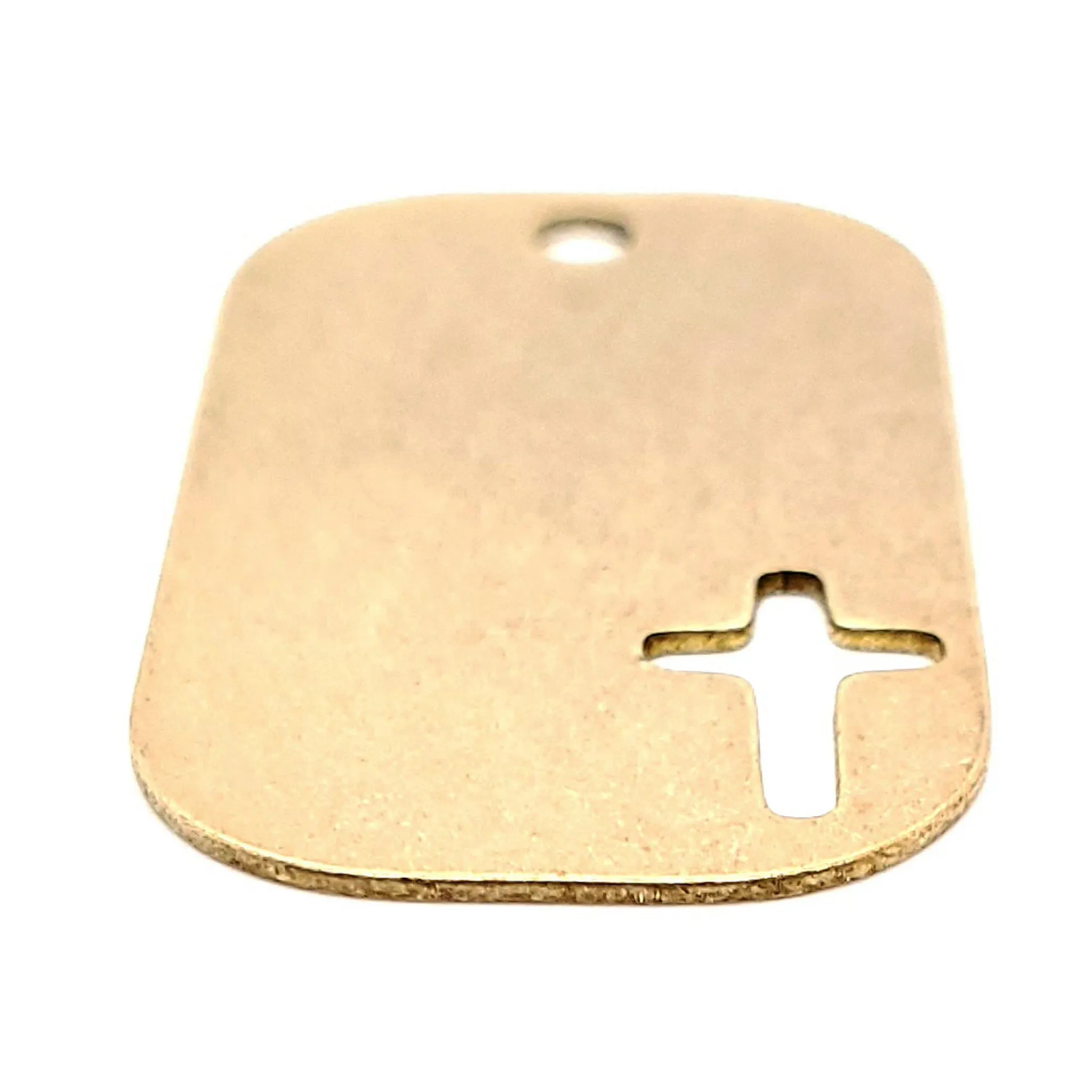 Brass Blank Cross Cutout Dog Tag Pendant / SBB0203