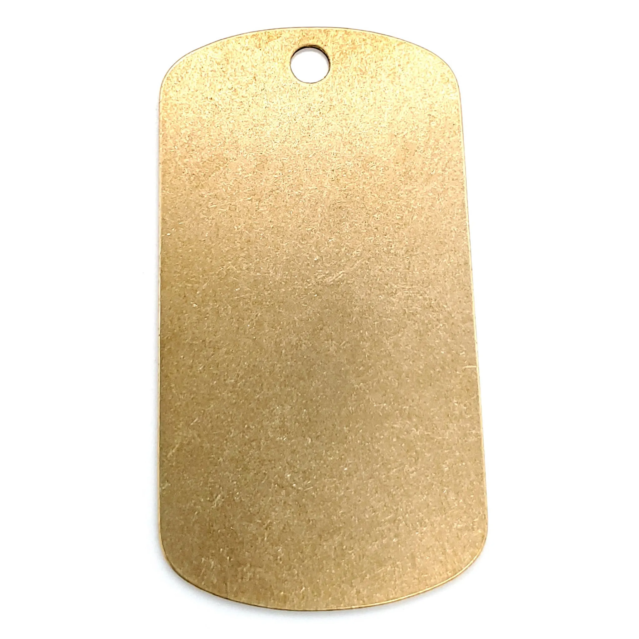 Brass Blank Large Dog Tag Pendant / SBB0201