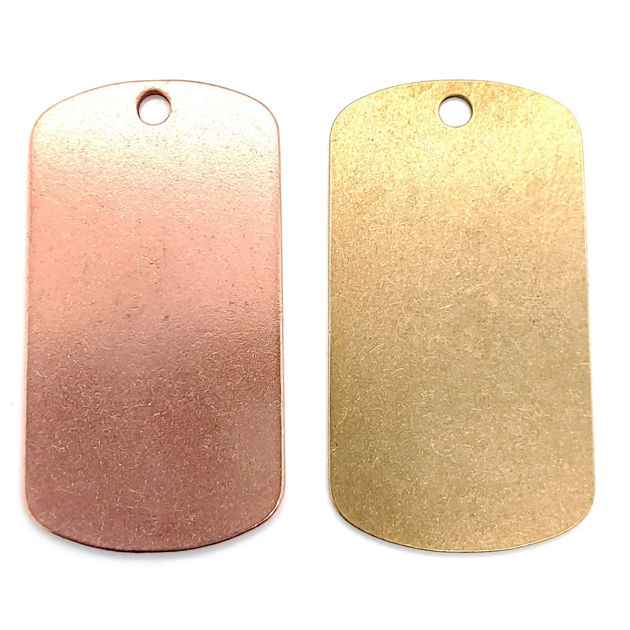 Brass Blank Large Dog Tag Pendant / SBB0201