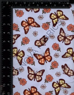 BUTTERFLY GARDEN ON DBP / DTY BRUSHED [NFB221220B-009]