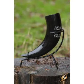 Chieftain Drinking Horn With Stand