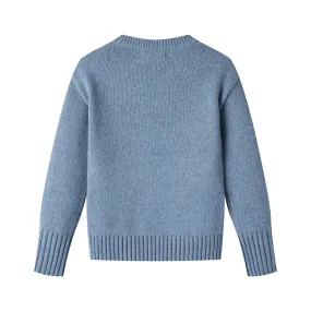 classic knit sweater - blue