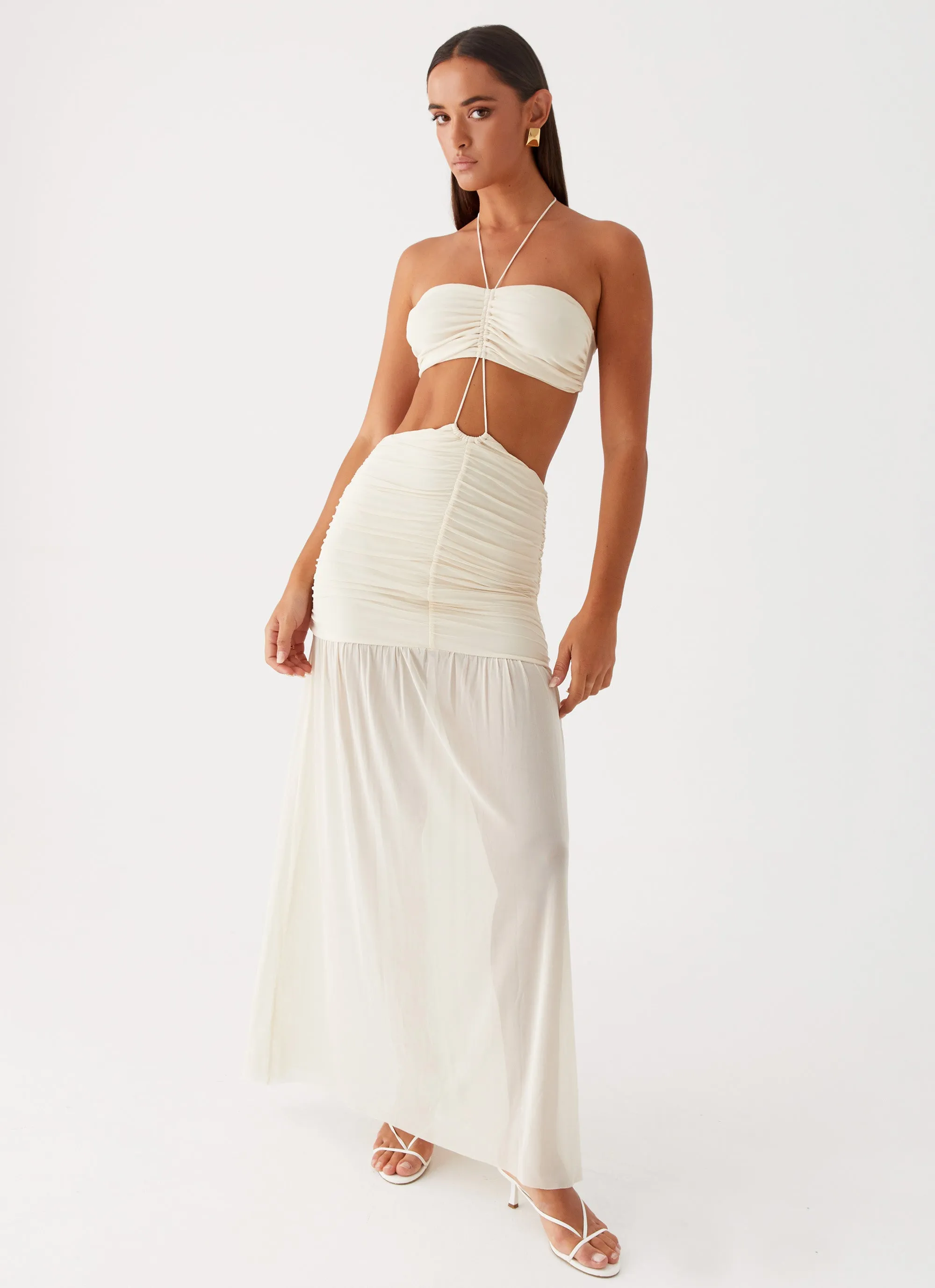 Clover Cut Out Maxi Dress - Lemon