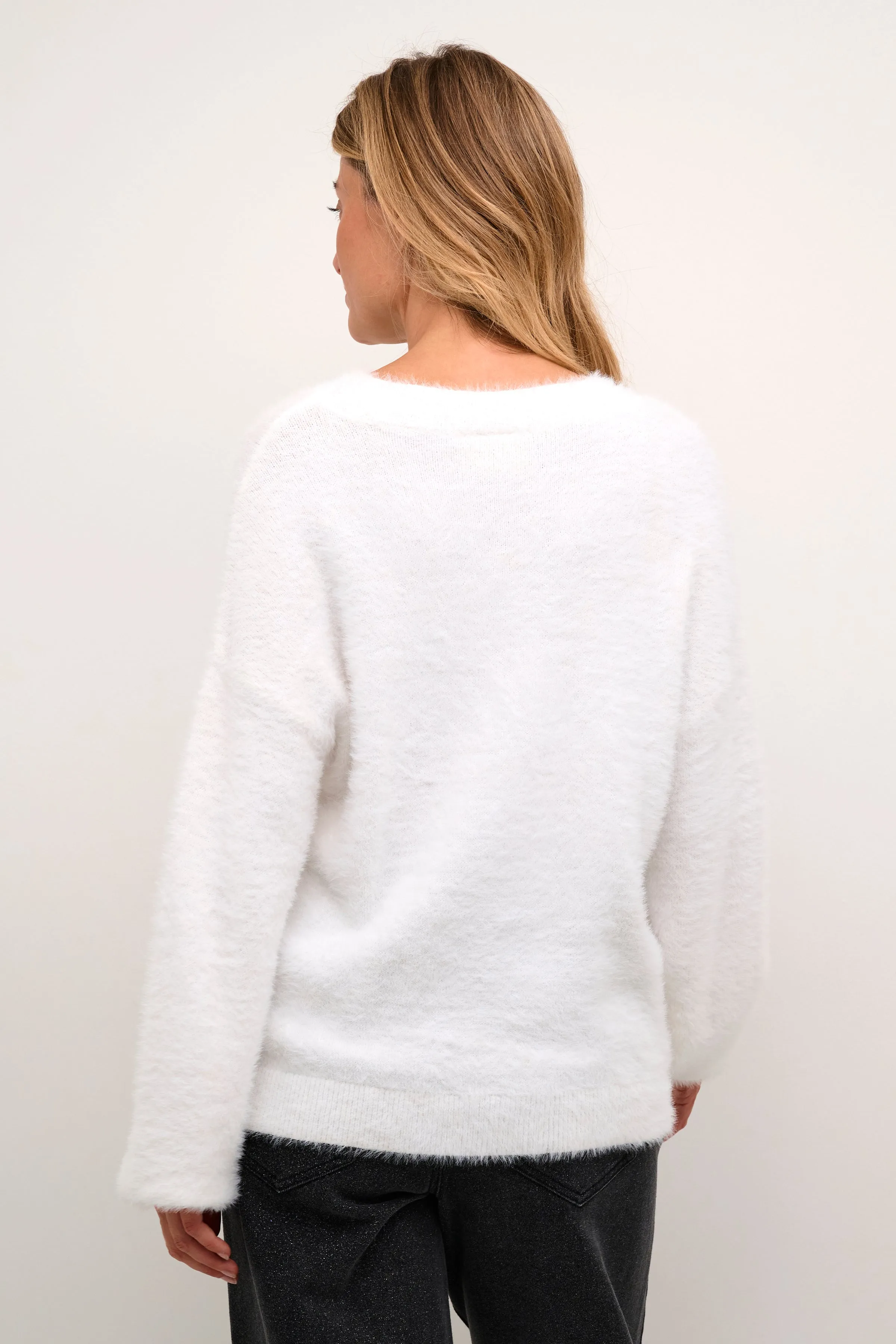 Cream Frosty Knit Pullover