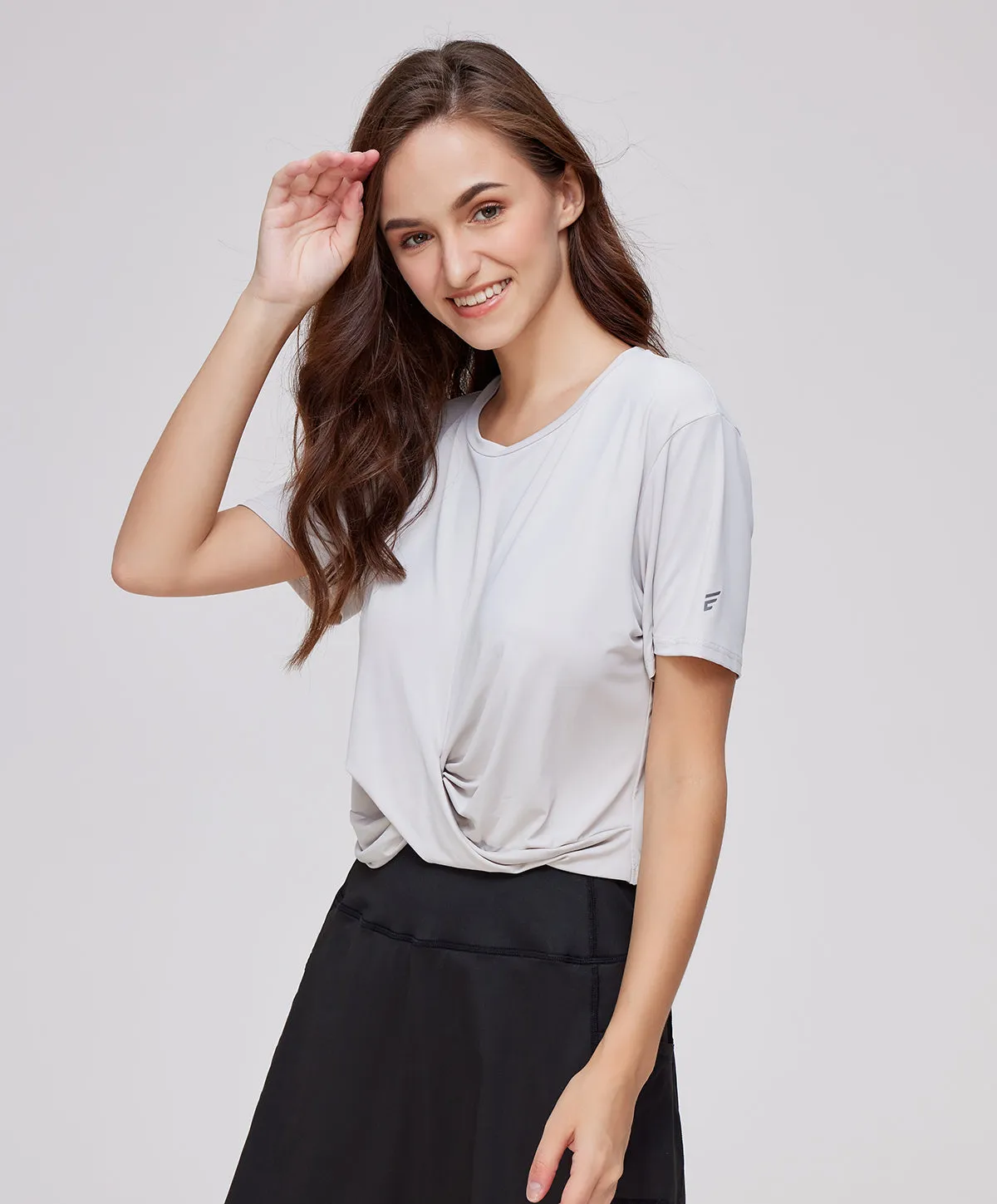 Energized Artletes Basic Cooltouch Twisted Front Cropped Tee 801-100085