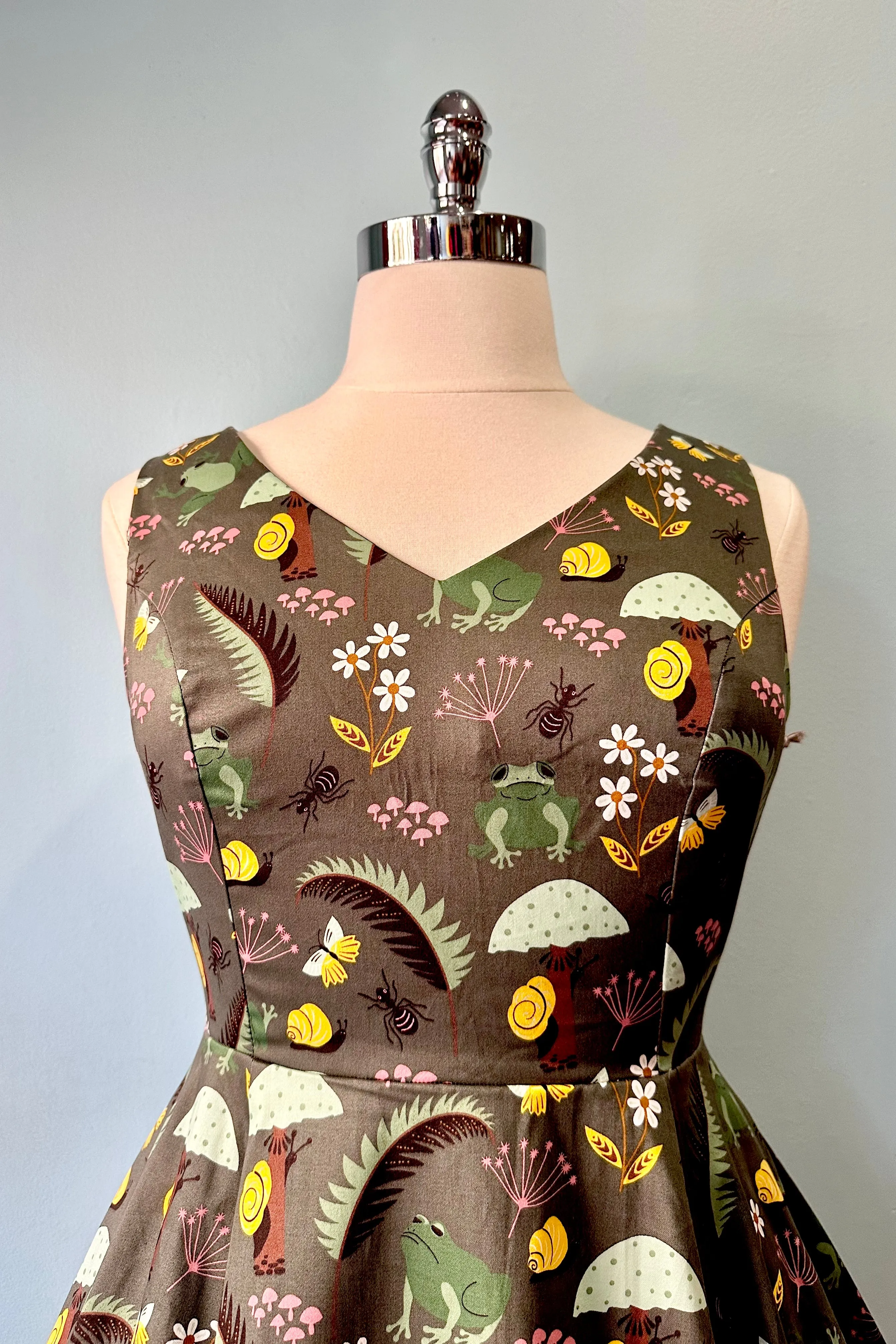 Frogs V-Neck Dress by Eva Rose