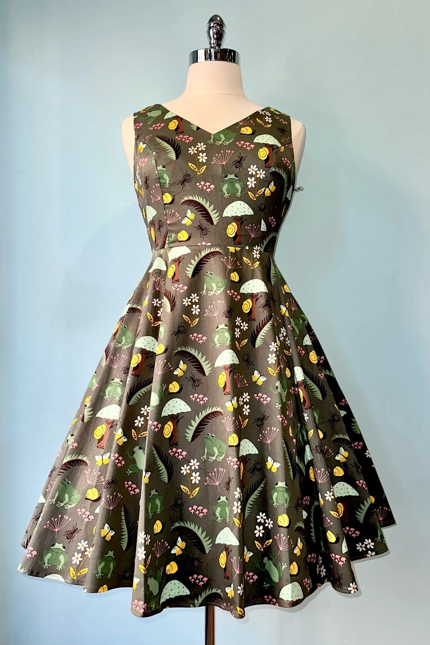 Frogs V-Neck Dress by Eva Rose