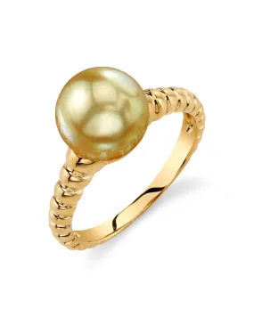 Golden South Sea Pearl Echo Ring