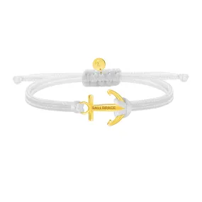 Golden Touch White Anchor Bracelet