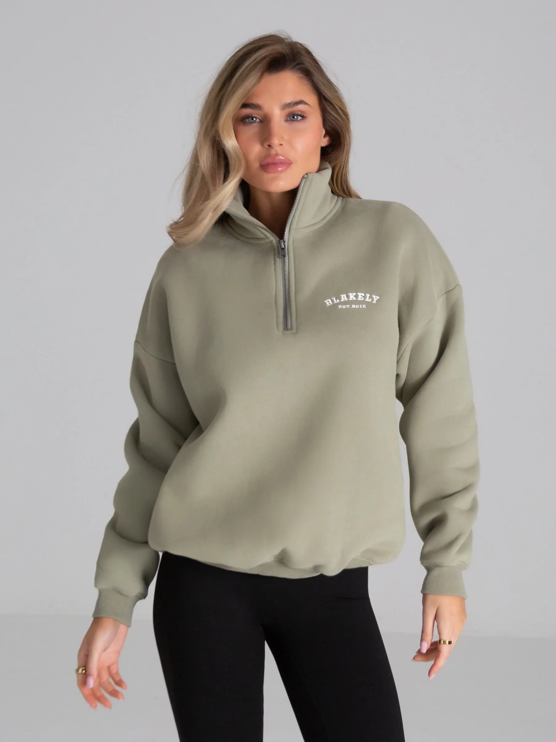 Heritage 1/4 Zip Jumper - Olive