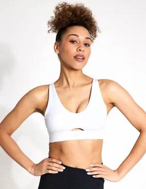 Indy Plunge Cutout Sports Bra - White/Photon Dust