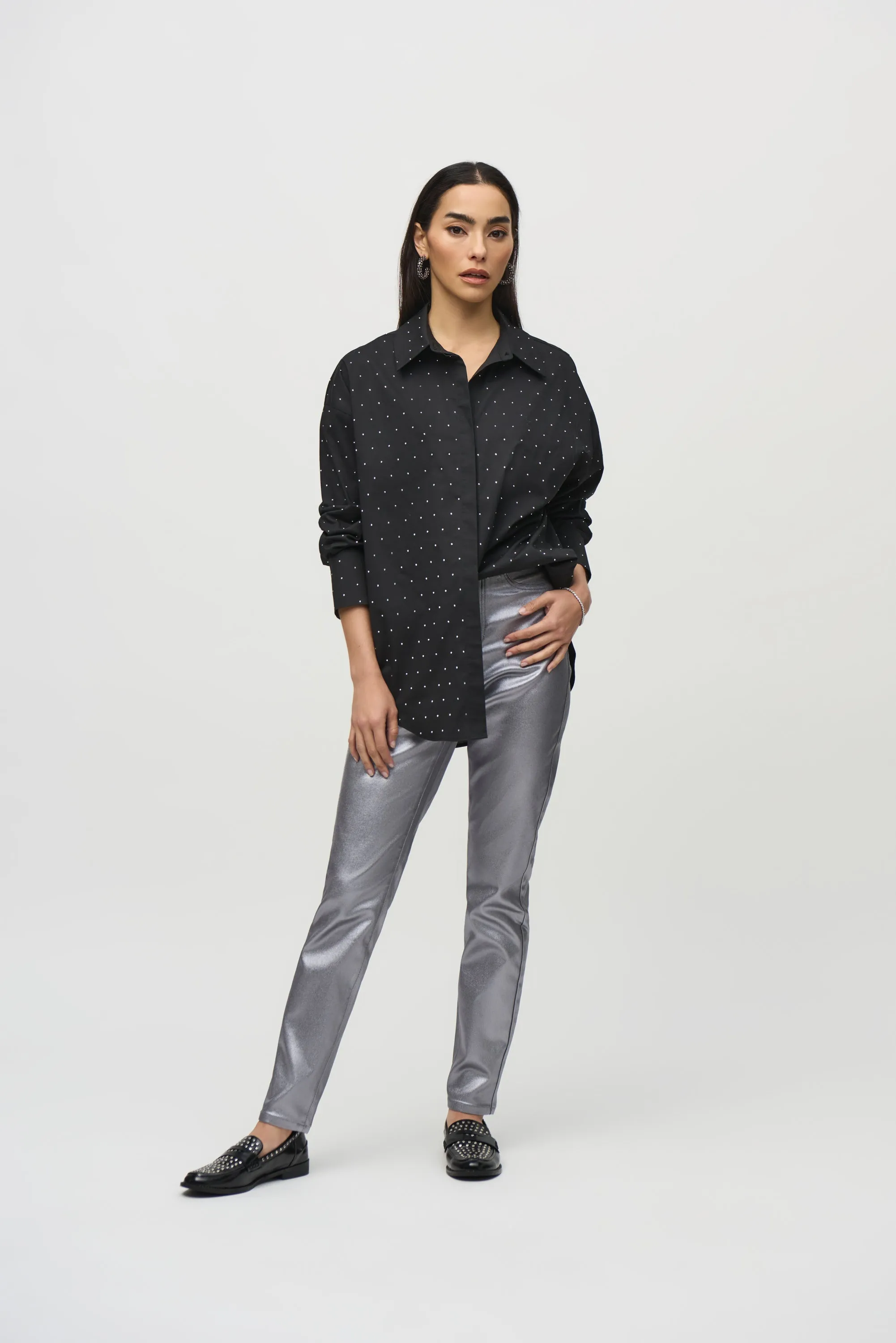 Joseph Ribkoff - 244950 Studded Cotton Shirt