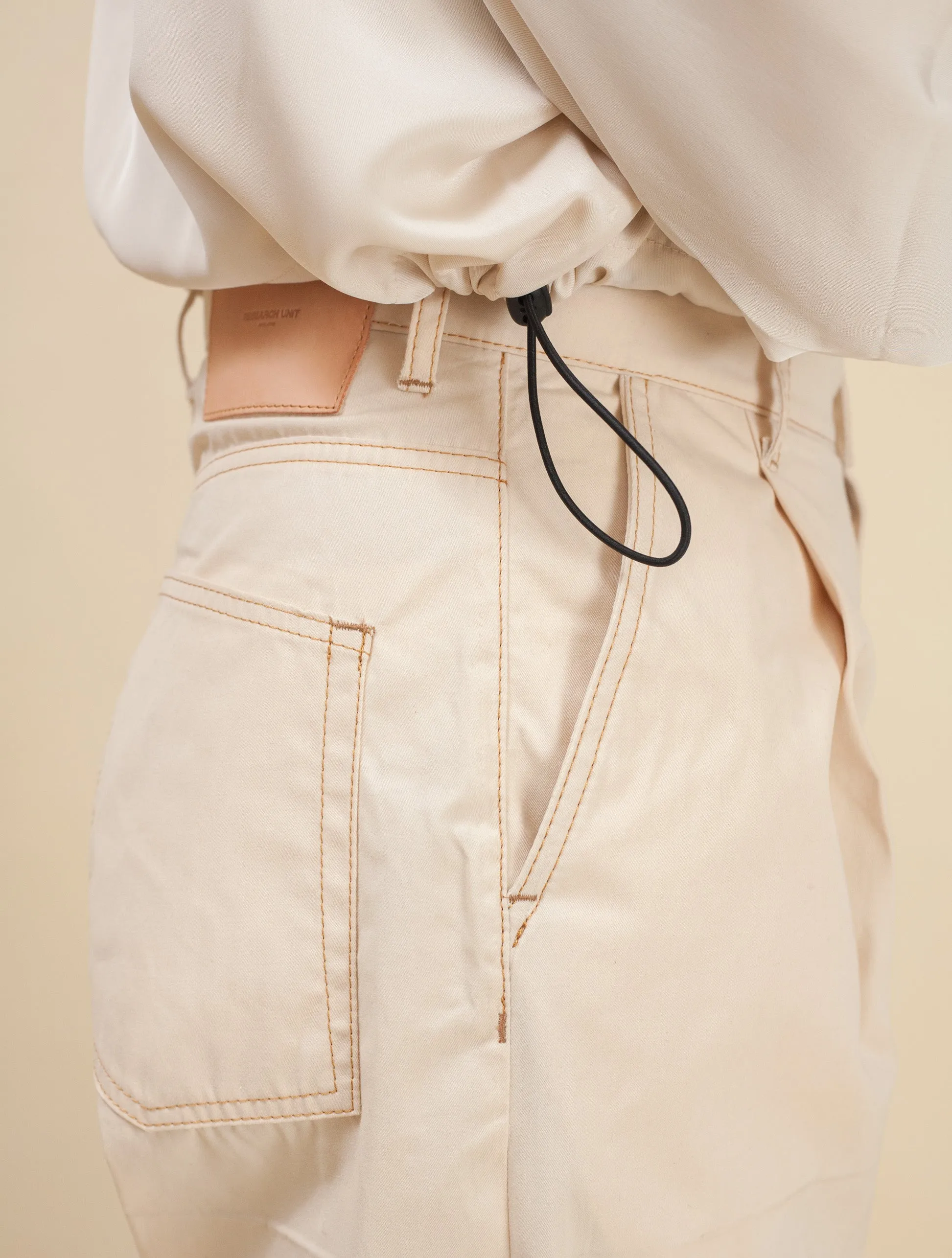 Keiko Cropped Twill Jacket (Milk)