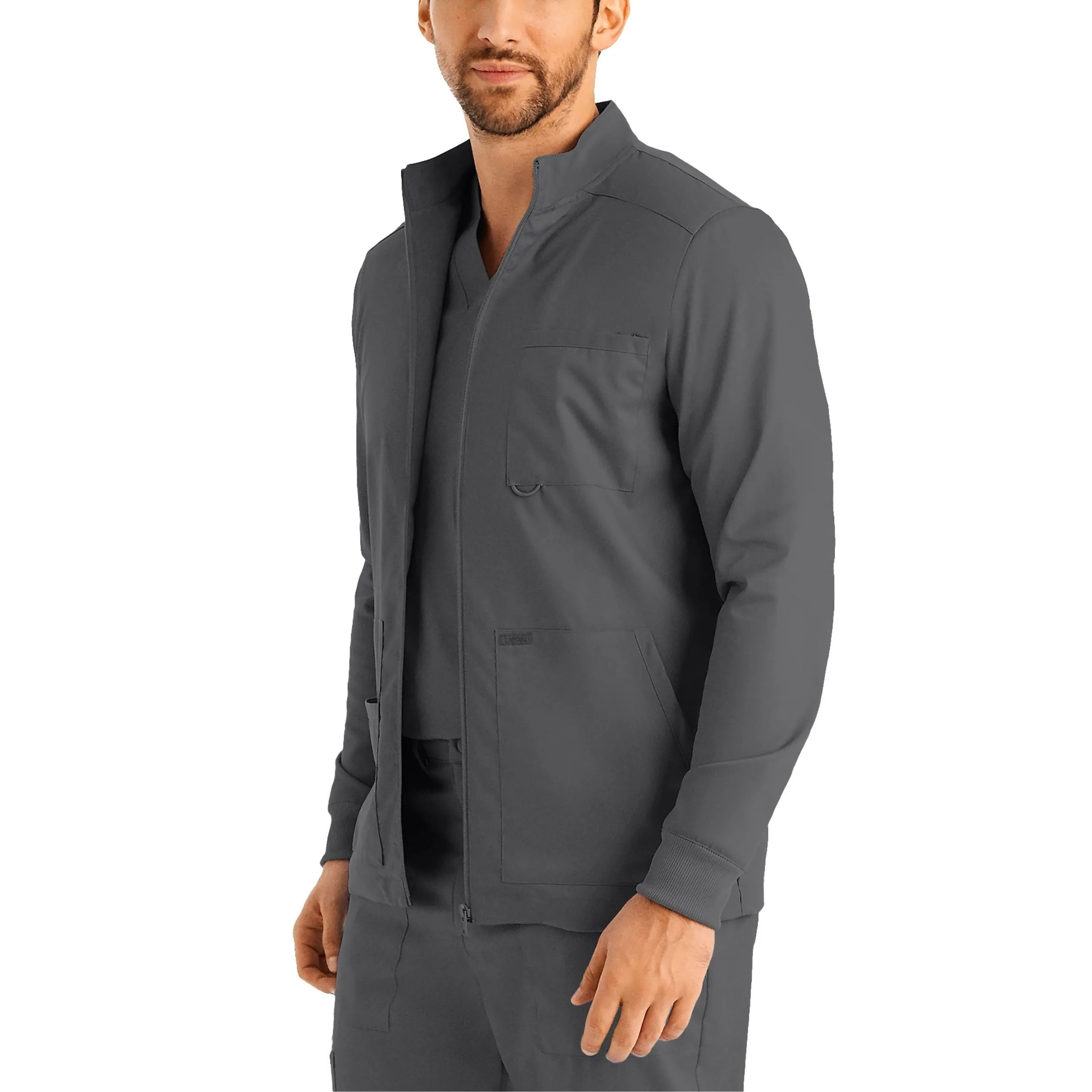 Landau ProFlex Mens 4-Pocket Scrub Jacket