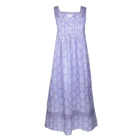 Lilac Amer Sleeveless Long Night Gown