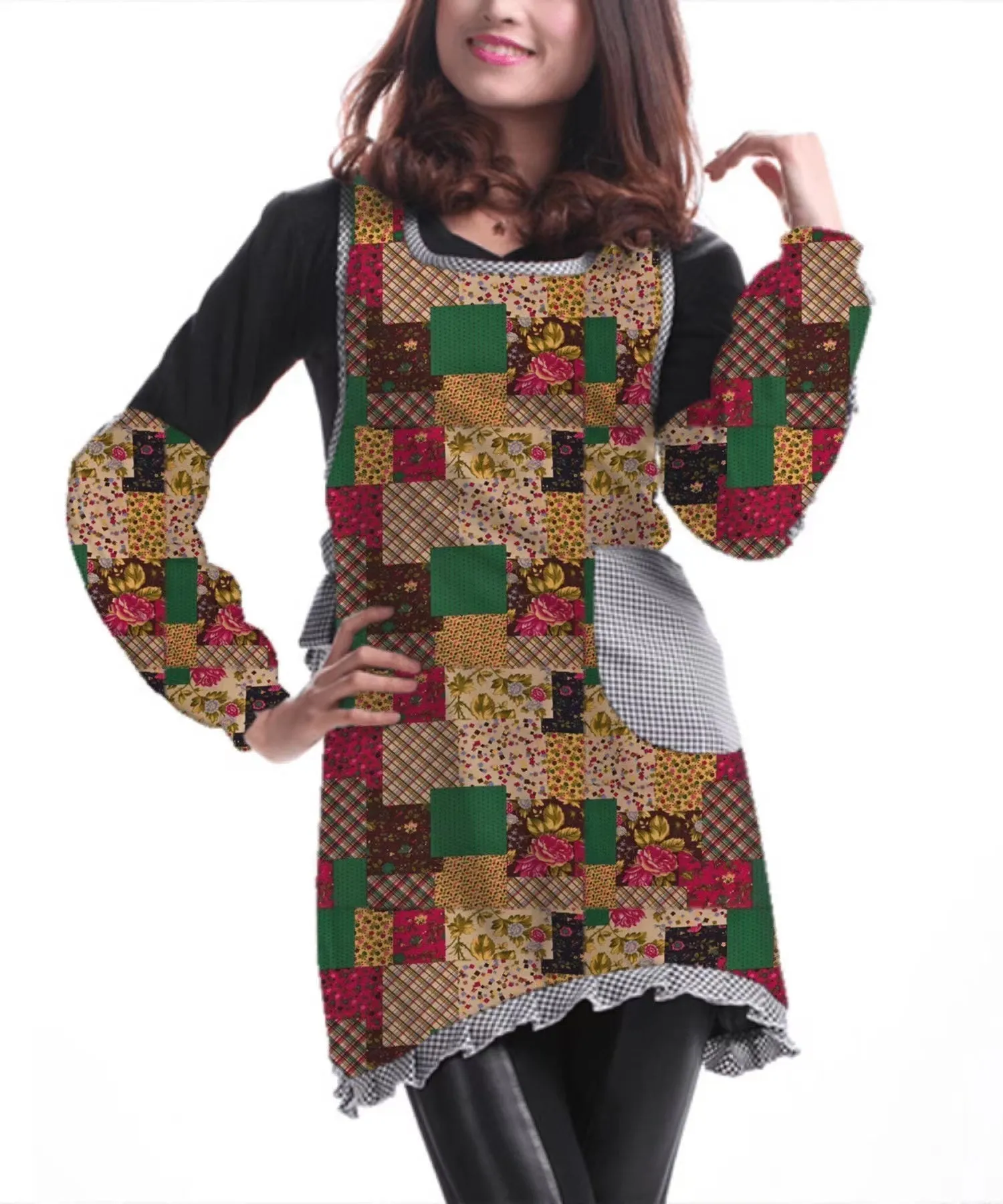 Linen Cotton Blend  Patchwork Print - Design - 15