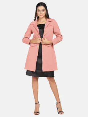 Longline Stretch Jacket- Peach