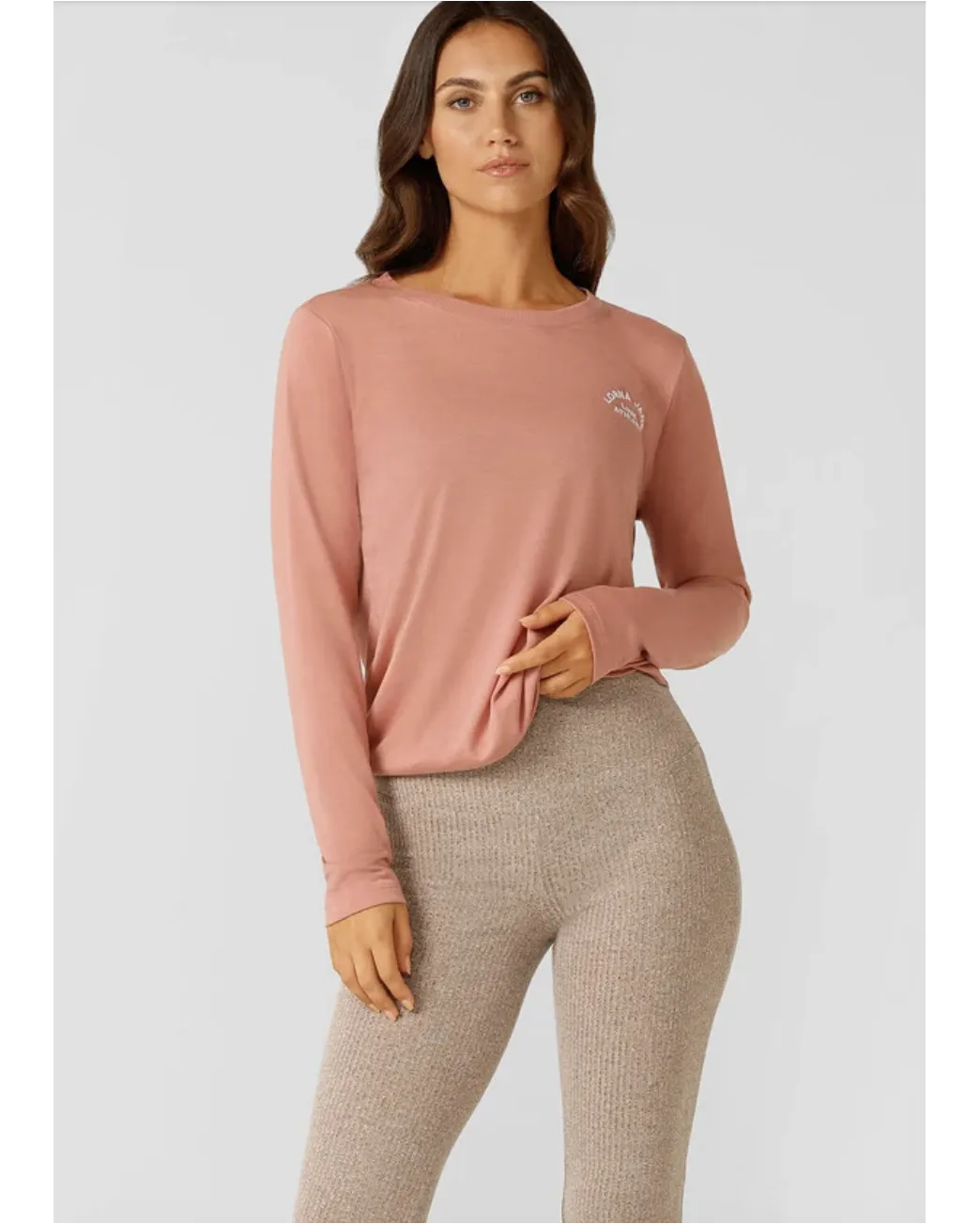 Lorna Jane Lotus Long Sleeve Top - Ash Rose