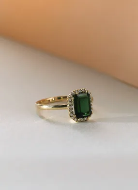 Lou diamond tourmaline ring 14k gold