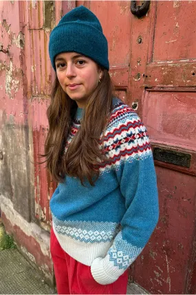 Lowie Caerphilly Fairisle Jumper in Blue