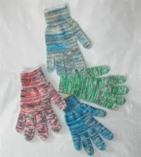 Multi-Color Heavy Weight String Knit Gloves