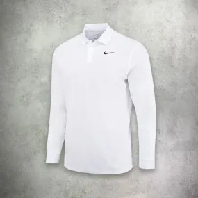 Nike Dri-FIT Victory Solid Long Sleeve Polo White